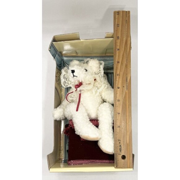 NOS Musical Victorian Teddy Bear Doll Plush Toy Animated Wind Up Love Story - Picture 15 of 16